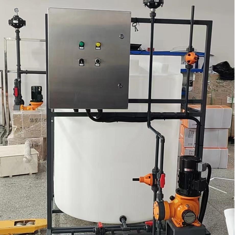 Solong bomba solong bariles dosing aparato para sa flocculation